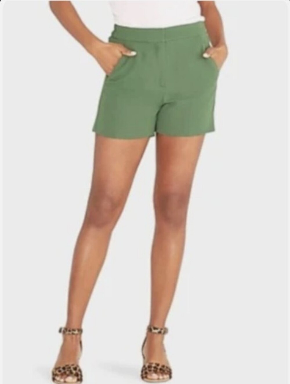 J. Crew Olive Green Drapey Dress Shorts